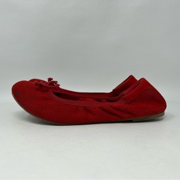 Dexflex Comfort Womens Red Perforated Slip On Ballet Flats Size 6 - Picture 5 of 13